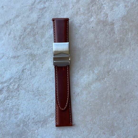 Watch Band Spidel 20mm brown leather band - Picture 1 of 6